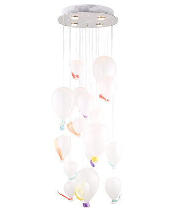 Đèn thả thủy tinh Bong bóng bay cột ruy băng nhiều màu P040/19
