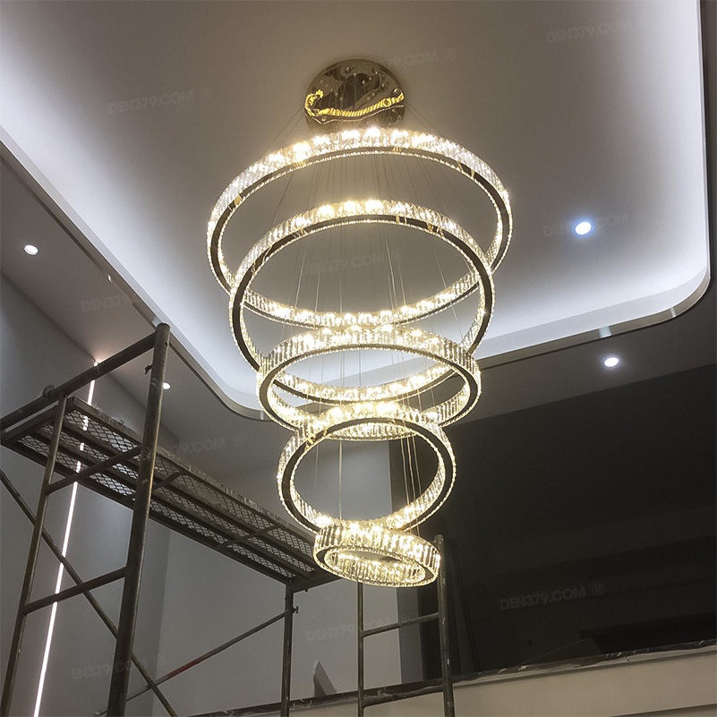 Đèn thả pha lê thông tầng cao cấp 72421