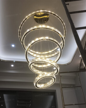 Đèn thả pha lê thông tầng cao cấp 72421