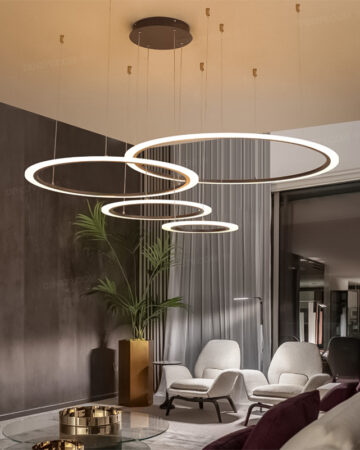 Đèn thả LED 4 vòng phát sáng 72485