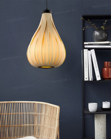 Đèn thả gỗ trang trí cao cấp 75456