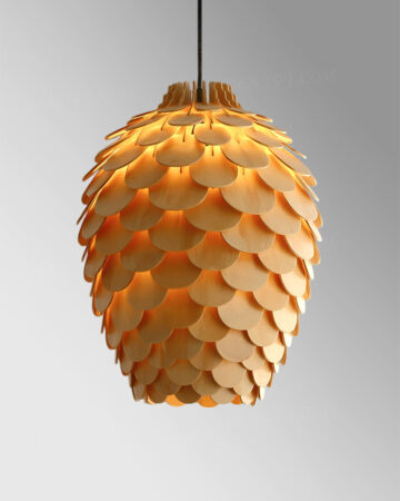 Đèn thả gỗ trang trí cao cấp 83335