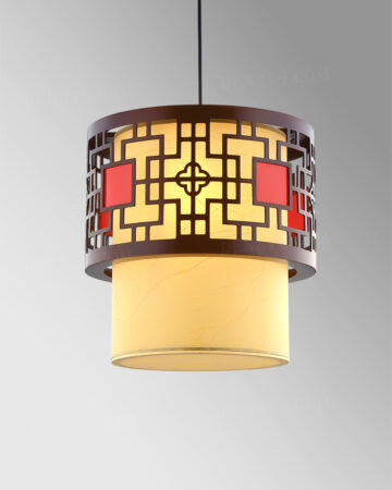 Đèn thả gỗ trang trí phòng thờ 83337