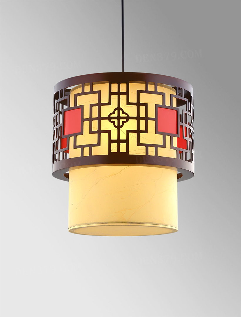 Đèn thả gỗ trang trí phòng thờ 83337