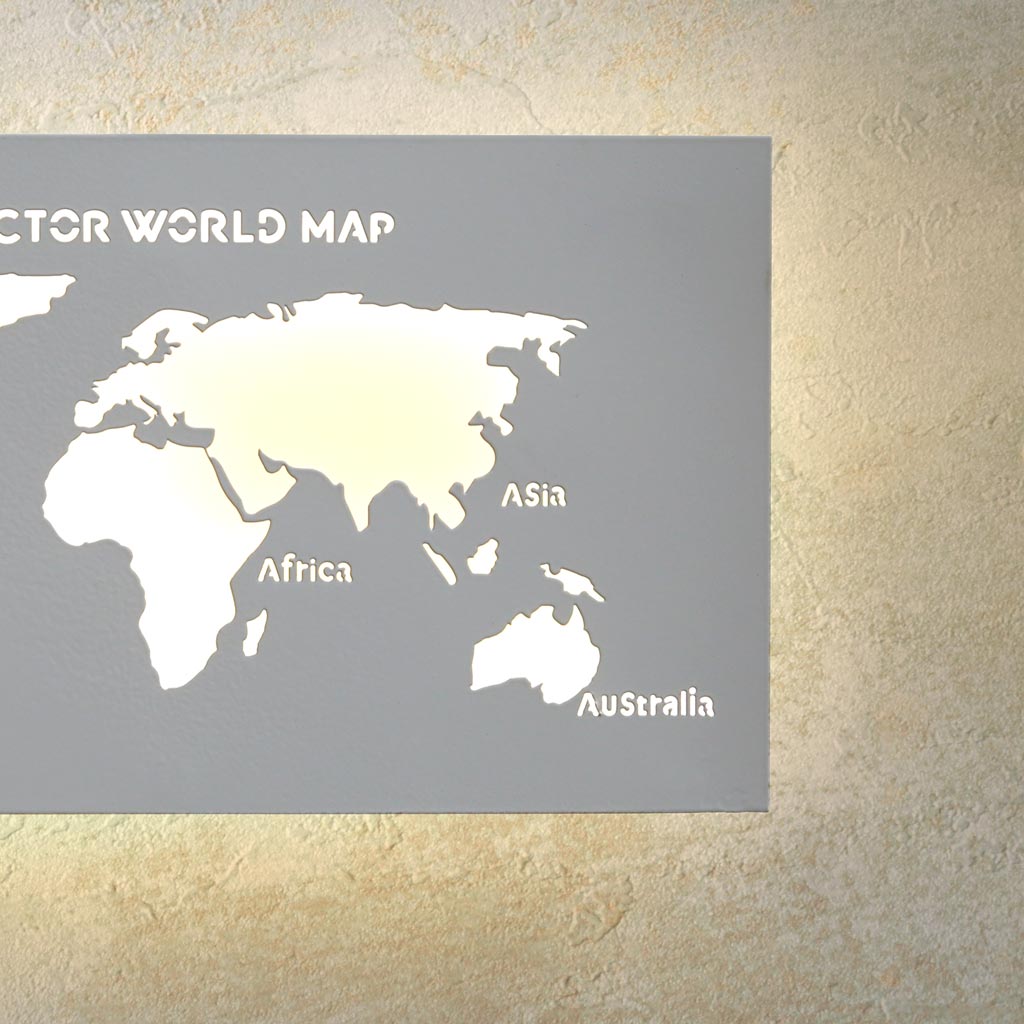 Đèn tường LED Bản đồ thế giới (L1378)