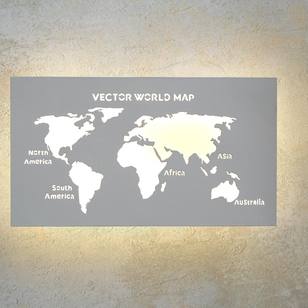 Đèn tường LED Bản đồ thế giới (L1378)