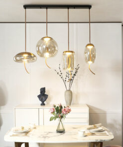 VIRGO V219 | Đèn thả trang trí thủy tinh màu trà cao cấp