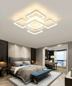 đèn mâm led ốp trần ô vuông hiện đại