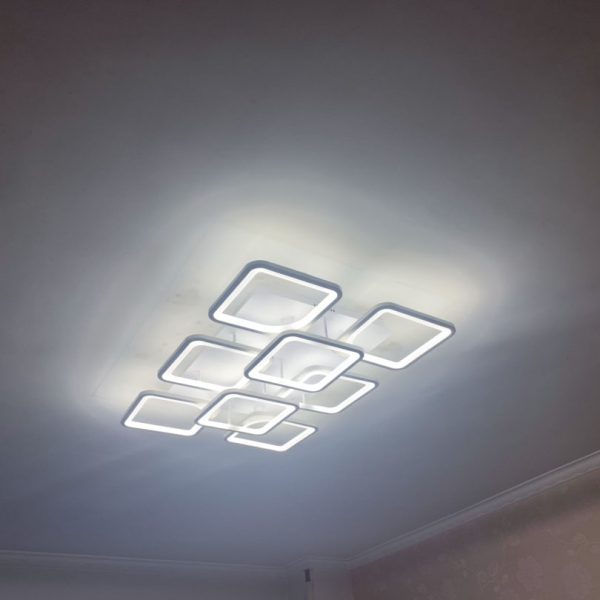 đèn mâm led ốp trần ô vuông hiện đại