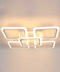 đèn mâm led ốp trần ô vuông hiện đại