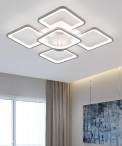 đèn mâm led ốp trần ô vuông hiện đại