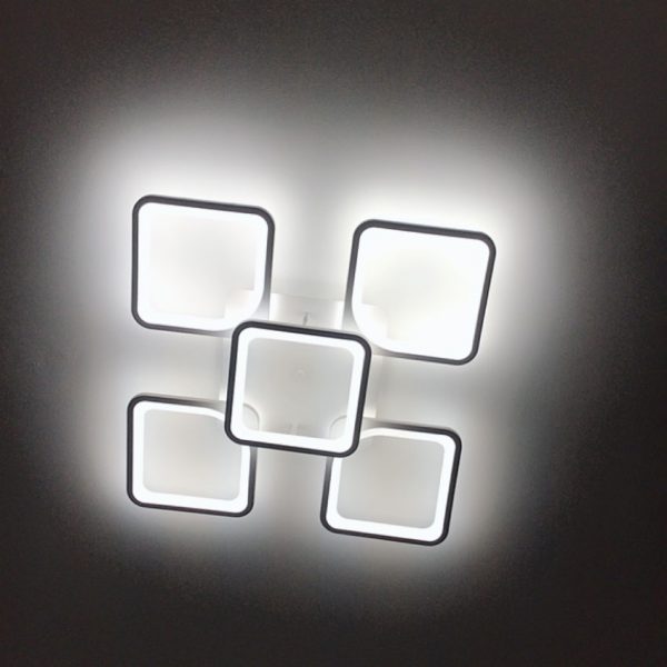 đèn mâm led ốp trần ô vuông hiện đại