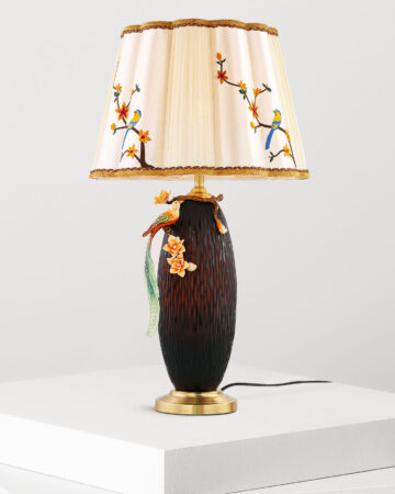 Đèn bàn gốm sứ thủ công cao cấp T6892