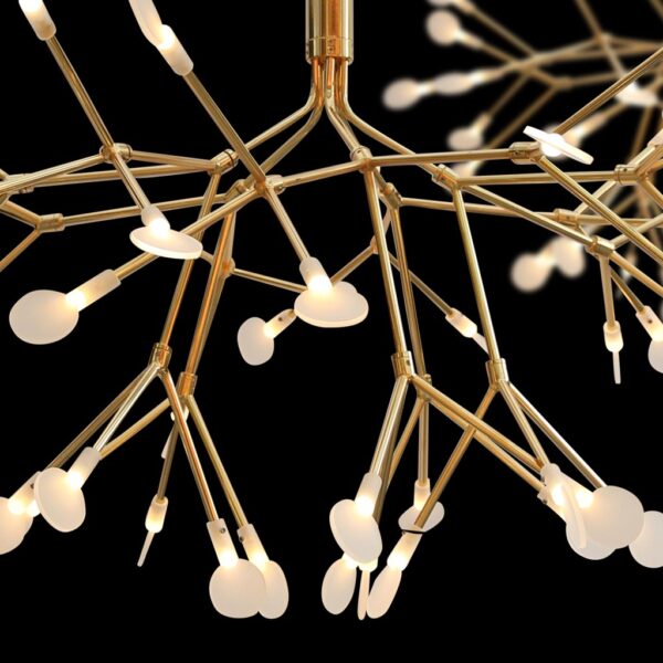 Đèn chùm trang trí Hera Thân Vàng cao cấp cho phòng ngủ, phòng khách, bàn ăn