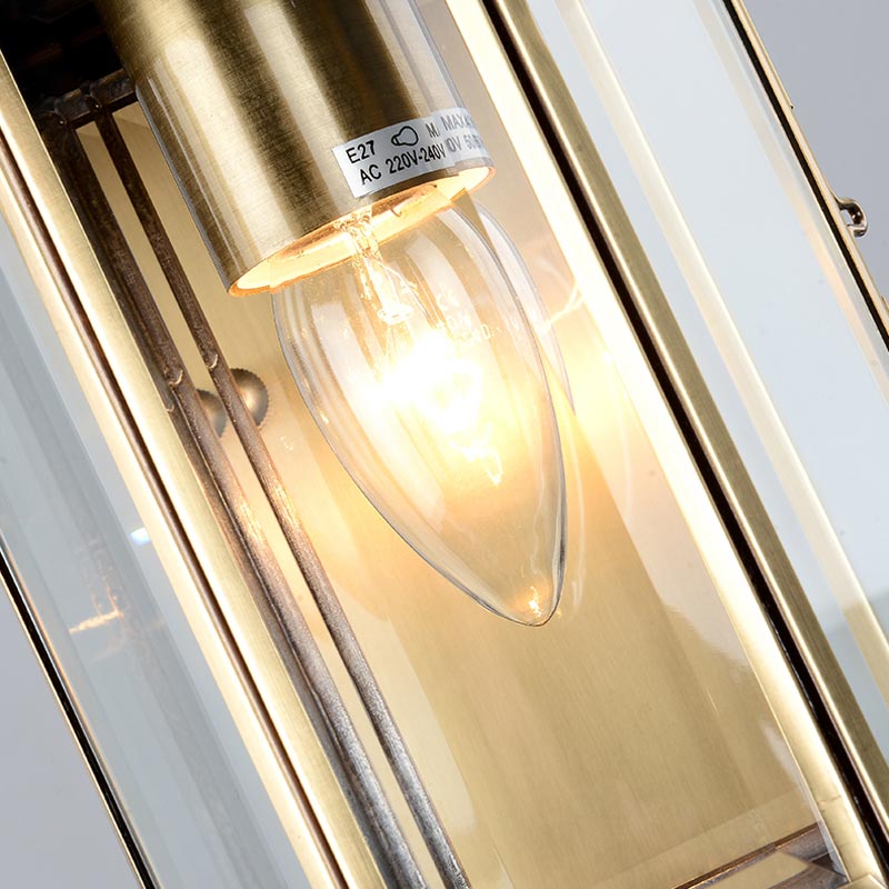 đèn tường đồng ngoài trời cổ điển