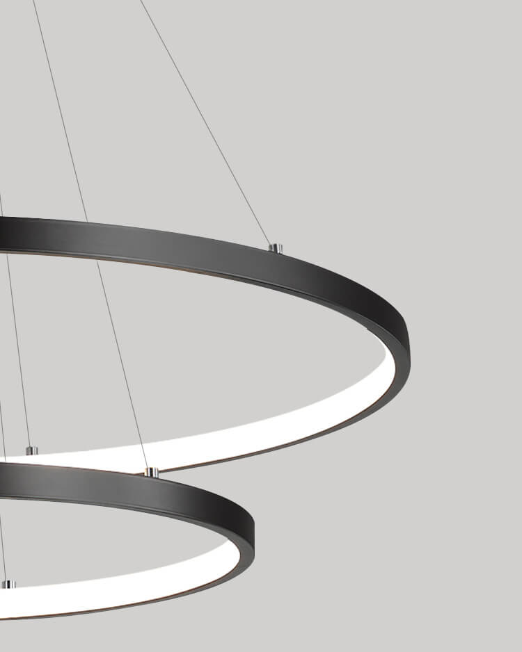 Đèn thả LED 3 vòng hiện đại VR816-BK (Màu đen)