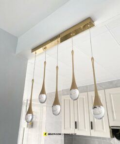 VIRGO V7510 | Bộ đèn thả pha lê giọt nước 5 chiếc