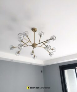 VIRGO V35564 | Đèn chùm phân tử 15 tay pha lê cao cấp
