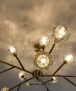 VIRGO V35564 | Đèn chùm phân tử 15 tay pha lê cao cấp