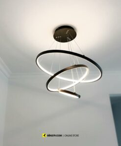 VIRGO V816B | Đèn thả LED 3 vòng màu đen | 3 chế độ sáng | 63W