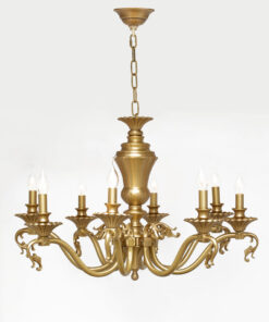 Đèn chùm đồng bóng nến 8 tay 3DN029/8