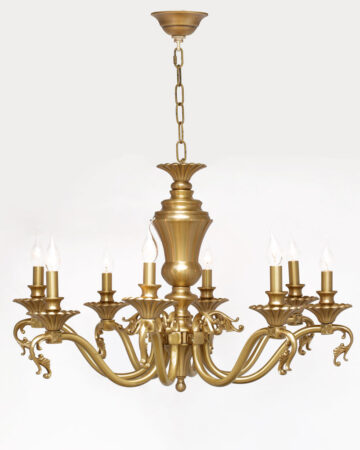 Đèn chùm đồng bóng nến 8 tay 3DN029/8