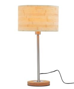 Đèn ngủ để bàn, Đèn để bàn gỗ tre cao cấp YD0023A