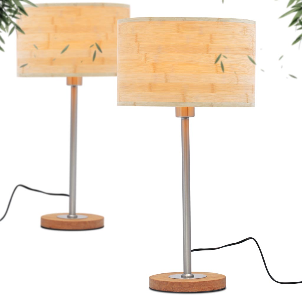 Đèn để bàn gỗ tre cao cấp YD0023A