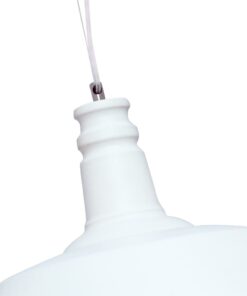 Đèn thả đơn chao nhôm màu trắng