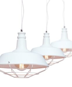 Đèn thả đơn chao nhôm màu trắng