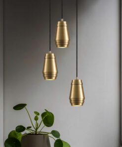 đèn thả trang trí hiện đại ốm bơ kim loại