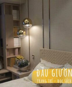 đèn thả trang trí bằng nhôm gỗ