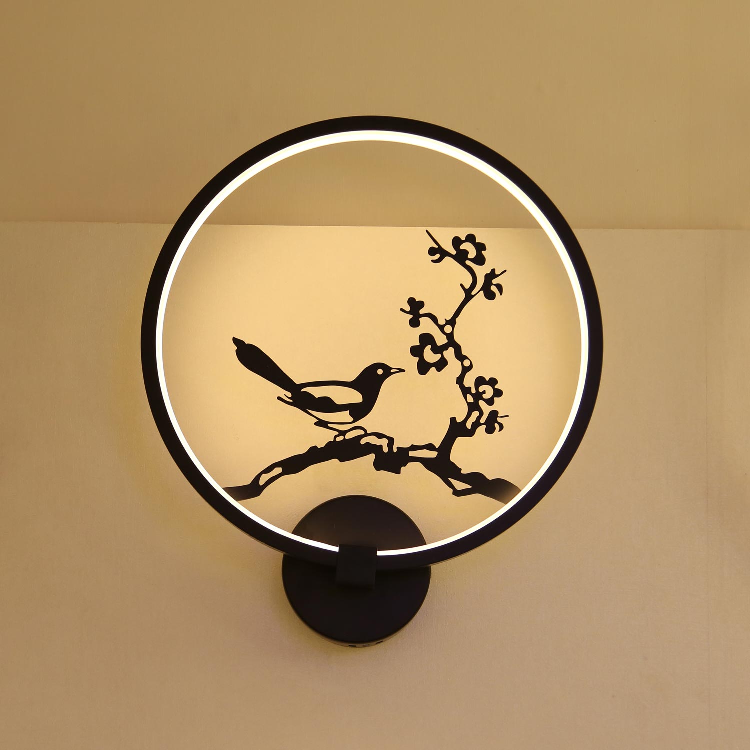 Đèn LED gắn tường trang trí Cành Hoa & Con Chim