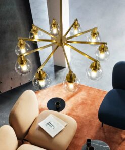 Đèn chùm thủy tinh bóng tròn trong suốt hiện đại L27126