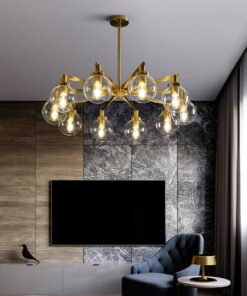 Đèn chùm thủy tinh bóng tròn trong suốt hiện đại L27126