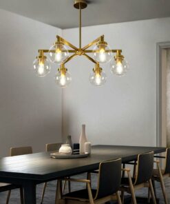 Đèn chùm thủy tinh bóng tròn trong suốt hiện đại L27126