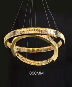 Đèn thả vòng tròn pha lê cao cấp hiện đại trang trí phòng ngủ phòng khách 2 vòng