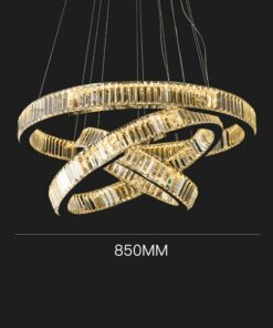 Đèn thả vòng tròn pha lê cao cấp hiện đại trang trí phòng ngủ phòng khách 3 vòng