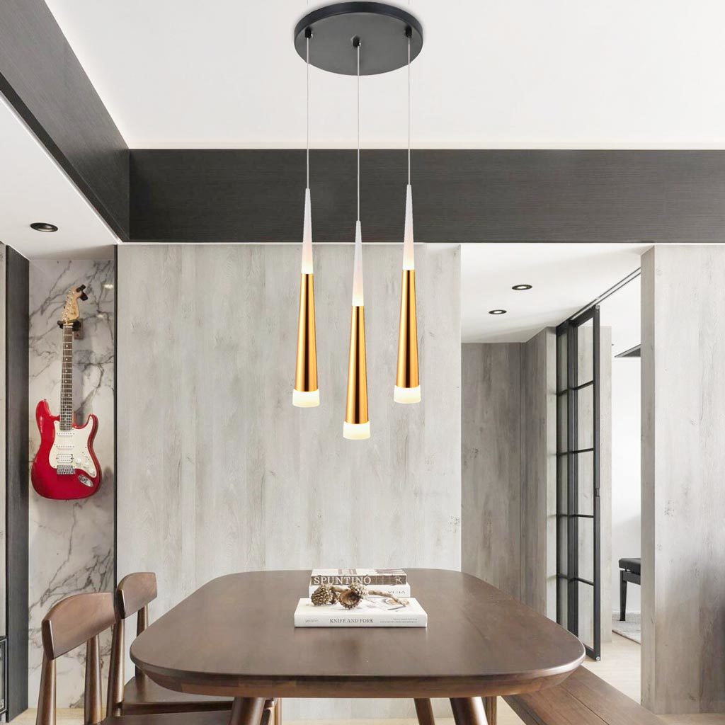 đèn thả 3 bóng trang trí bàn ăn