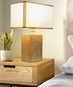 Đèn ngủ để bàn gỗ - Đèn bàn gỗ trang trí phòng khách