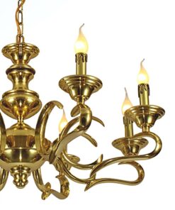 Đèn chùm đồng cao cấp bóng nến 8 tay