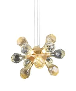 Đèn chùm trang trí nhỏ gọn phân tử thủy tinh hiện đại 8 bóng