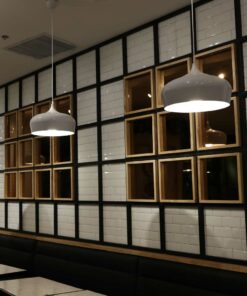 Đèn thả chao nhôm trắng đơn giản