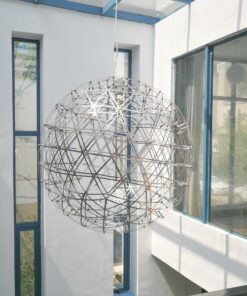 đèn thả trang trí quả cầu dây sắt