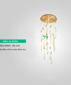 Đèn thả trang trí bàn ăn cao cấp 3 bóng