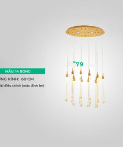 đèn thả trang trí quả cầu dây sắt