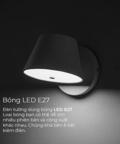 Đèn gắn tường hợp kim sơn bạc (L27128)