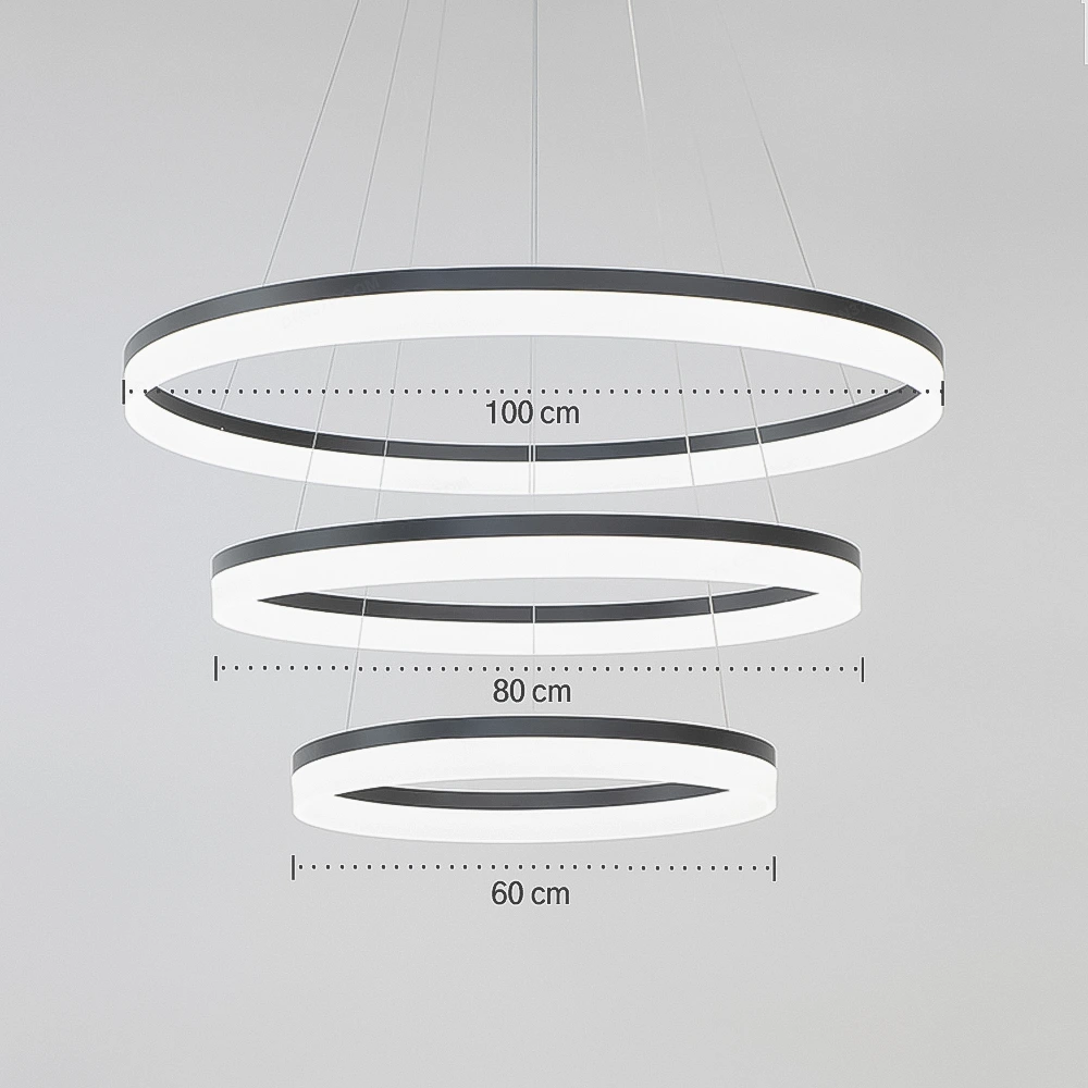 Đèn thả 3 vòng tròn LED trang trí P7001