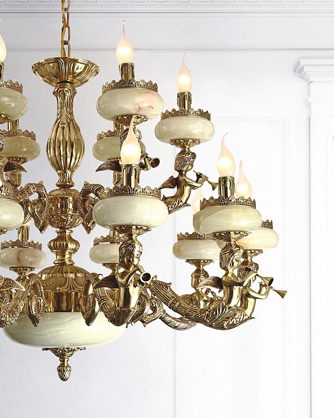 Đèn chùm đồng cao cấp Emprise of Angel MD1179/10+6