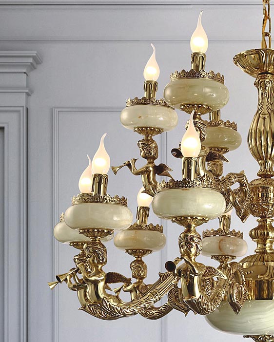 Đèn chùm đồng cao cấp Emprise of Angel MD1179/10+6